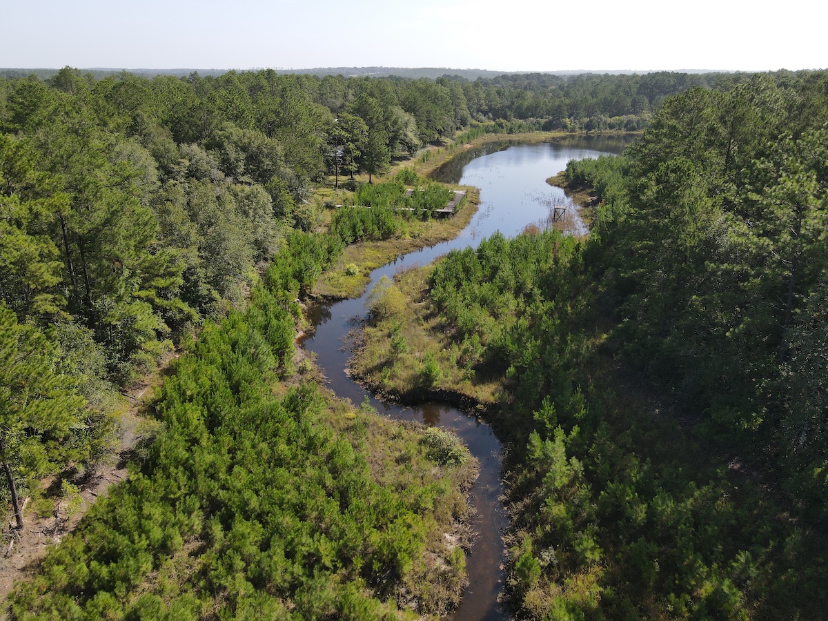 Aerial view of a future Green Energy job site