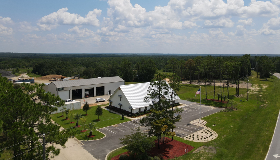 Aerial view of Green Energy's new office