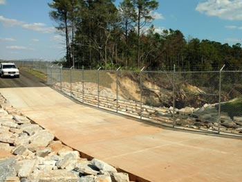A completed concrete service road by GEC